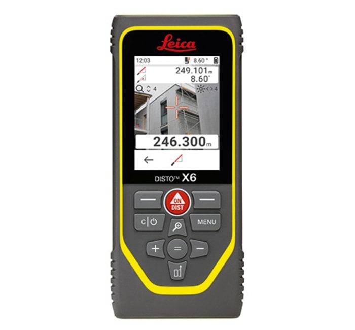 Leica DISTO X6 Entfernungsmesser mit Kamera bis 250m, Zielsucher, IP65, ± 1mm (ersetzt S910)-0