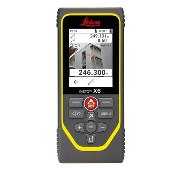 Leica DISTO X6 Entfernungsmesser mit Kamera bis 250m, Zielsucher, IP65, ± 1mm (ersetzt S910)