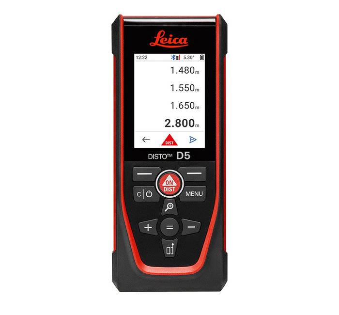 Leica Disto D5 Laser-Entfernungsmesser - bis zu 200m Reichweite und 1mm Genauigkeit (ersetzt D510)-0