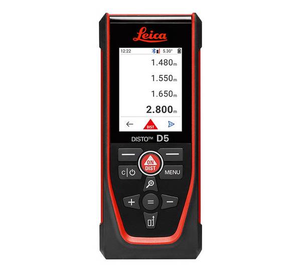 Leica Disto D5 Laser-Entfernungsmesser - bis zu 200m Reichweite und 1mm Genauigkeit (ersetzt D510)