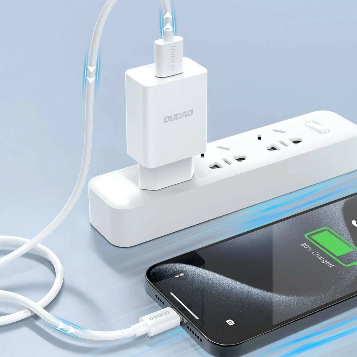 Ladegerät USB-A 2,1 A Wandladegerät  Weiß + USB-A kompatibel mit iPhone Kabel-2