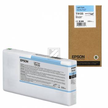 Epson T9135 200 ml hell Cyan Original Tintenpatrone für SureColor P5000 SC-P5000 STD Spectro Violet-1