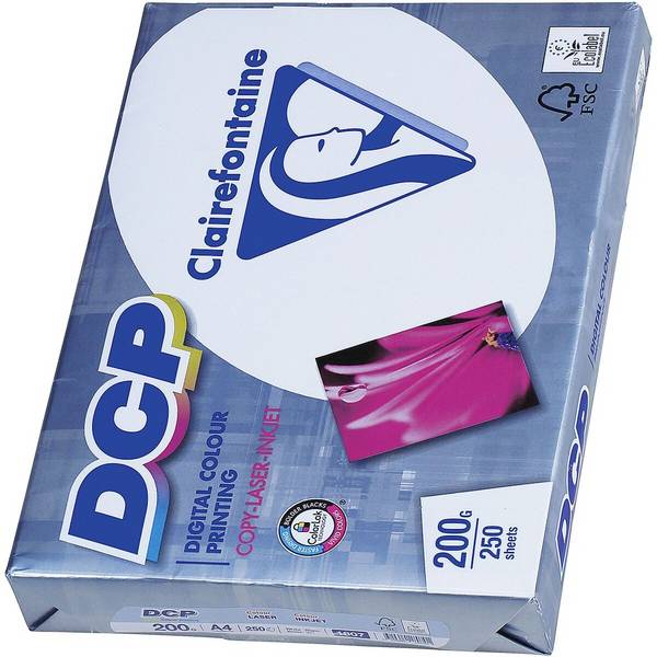 Clairefontaine DCP Farblaserpapier DIN A4, 200 g/m², CIE 172, 250 Blatt