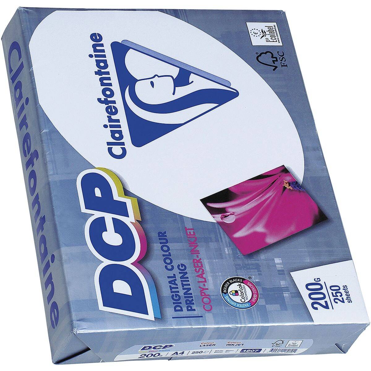 Clairefontaine DCP Farblaserpapier DIN A4, 200 g/m², CIE 172, 250 Blatt-1