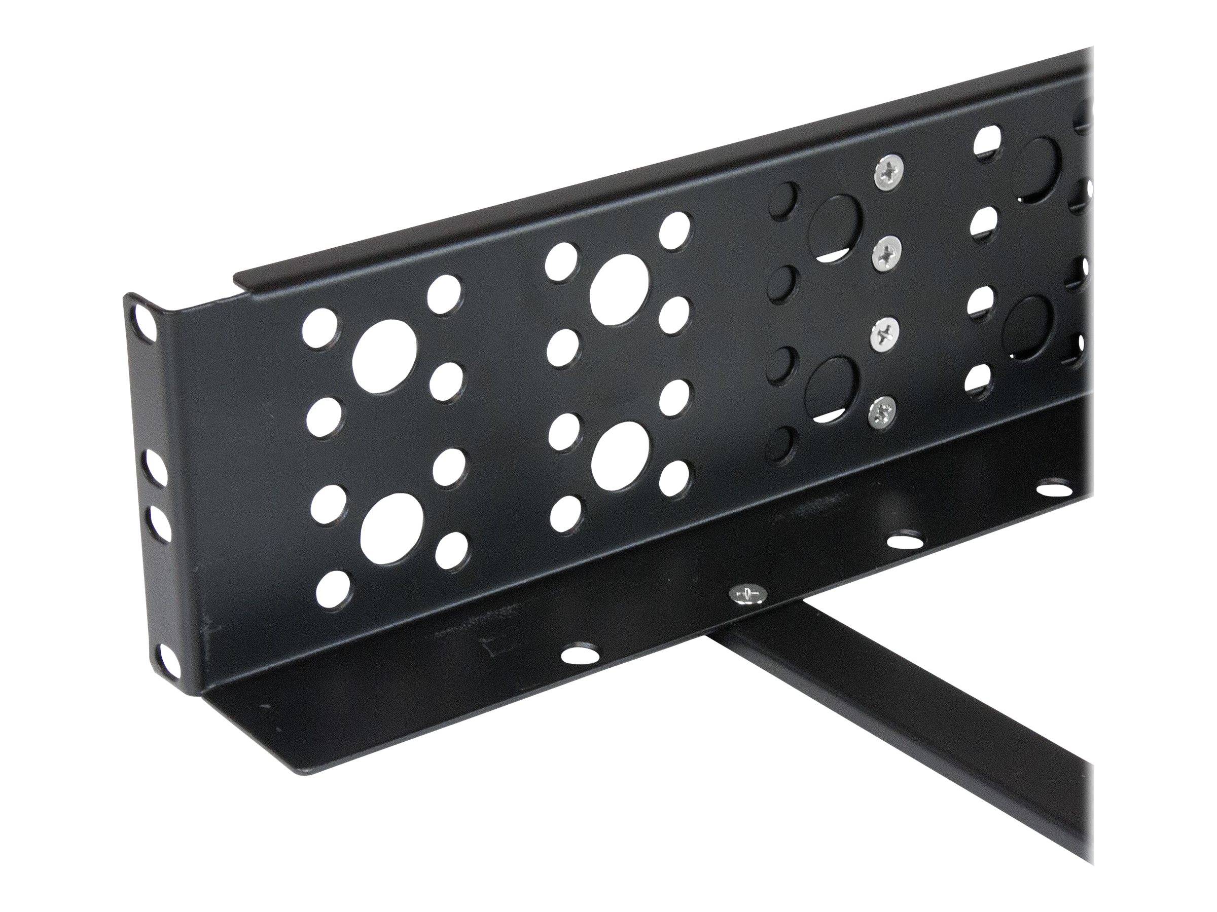 StarTech.com 2HE tiefenvestellbare 19 Zoll Server Rack Schienen - Universal Rack Schiene - Rack-Schiene - Schwarz - 2U --3