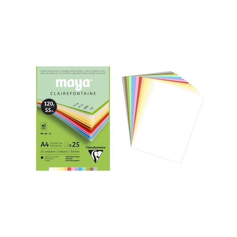 Clairefontaine Tonpapierblock MAYA, DIN A4, 185 g/qm-0