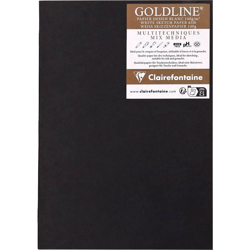 Clairefontaine Skizzenheft GOLDLINE, DIN A5, schwarz-0