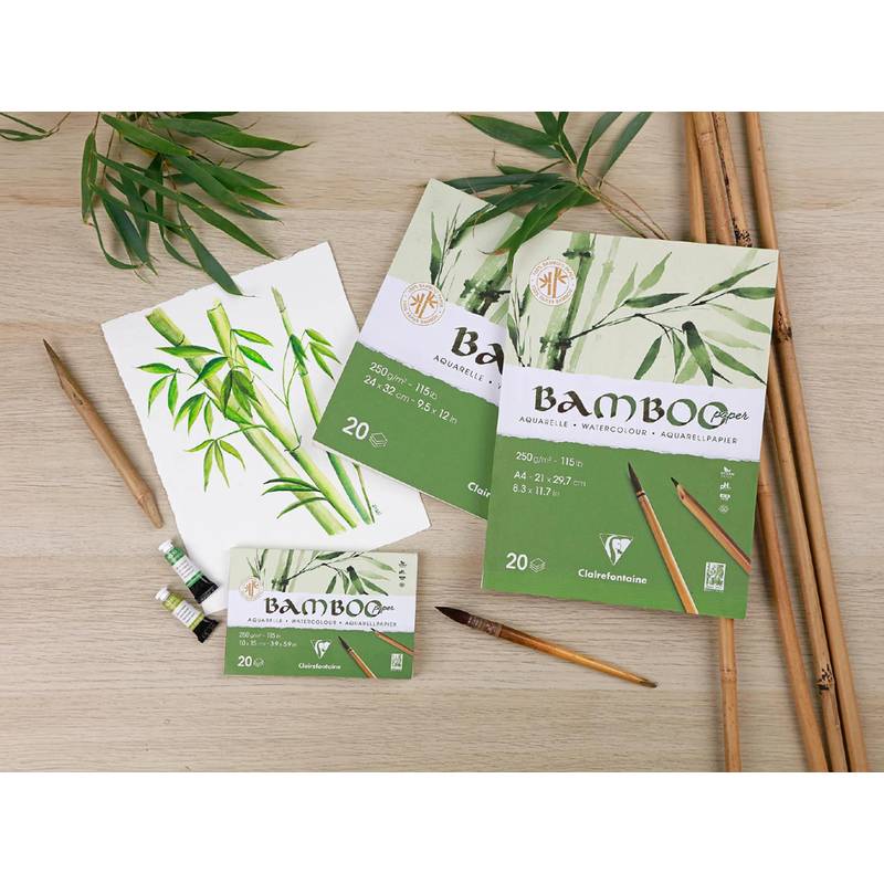Clairefontaine Aquarellblock BAMBOO, DIN A5, 250 g/qm-0