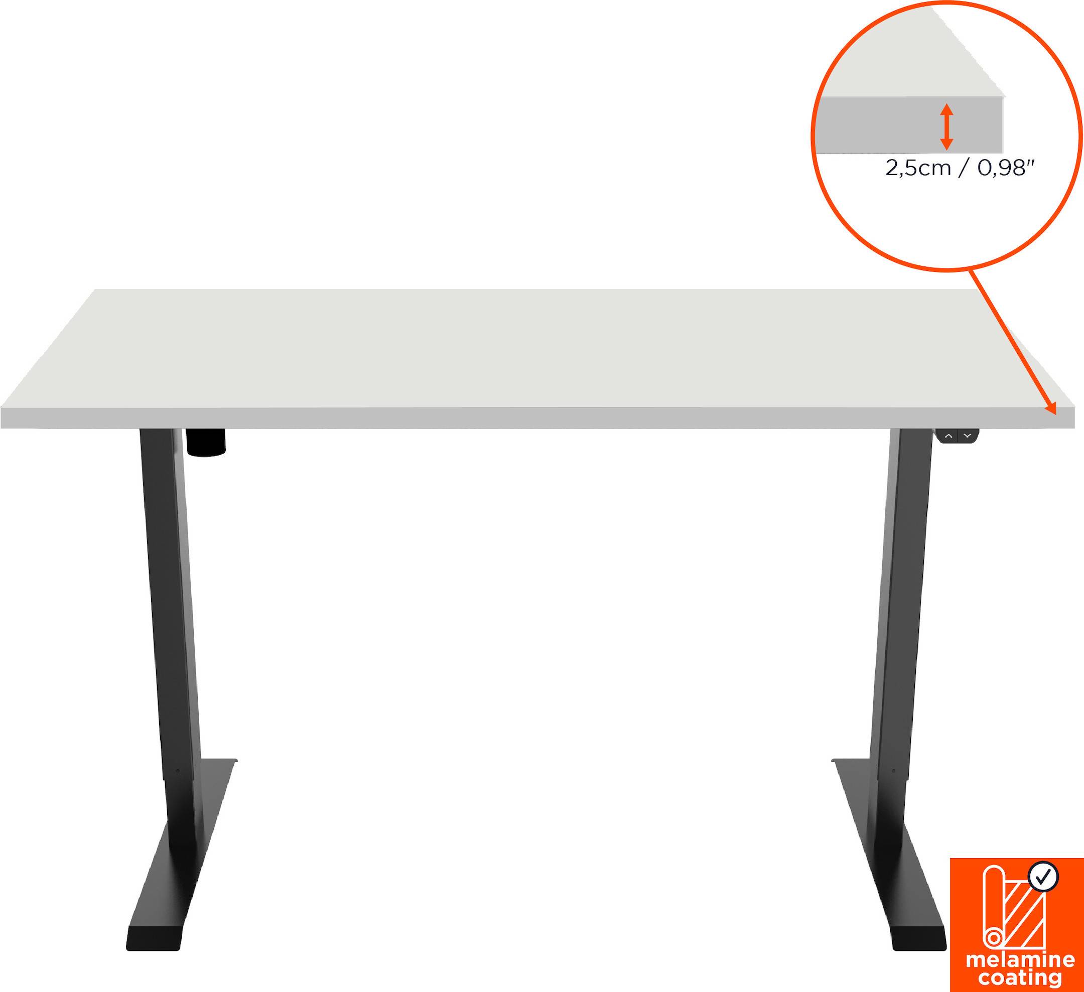 celexon elektrisch höhenverstellbarer Schreibtisch Economy eAdjust-71121 - schwarz, inkl. Tischplatte 150 x 75 cm-4