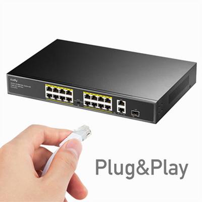 CUDY FS1018PS1 16-Port 10/100M PoE+ Switch 2 Gigabit Uplink 1 SFP Port 200W-3