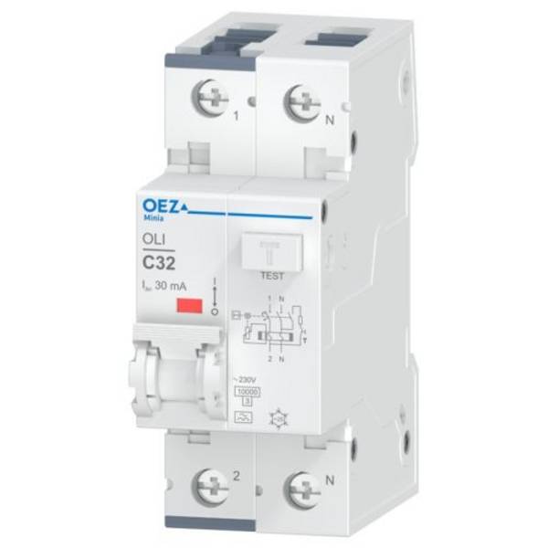 32A FI/LS-Schalter 1pol+N, Charakteristik C, 30mA, 10kA