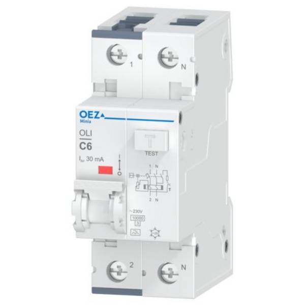 6A FI/LS-Schalter 1pol+N, Charakteristik C, 30mA, 10kA