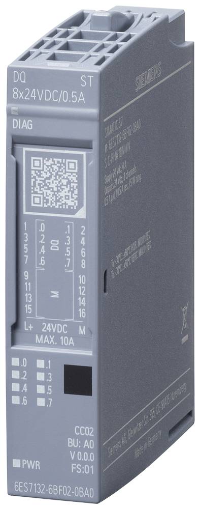 Siemens 6ES7132-6BF01-0BA0 - SIMATIC ET 200SP, Digitales Ausgangsmodul, DQ 8x 2-0