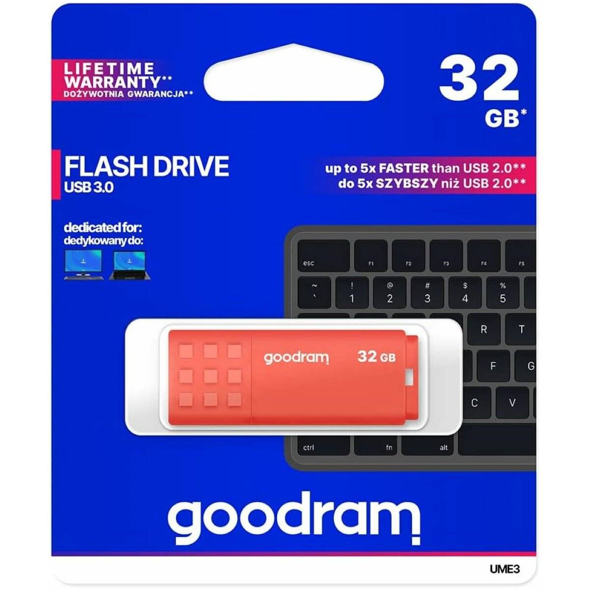 GoodRam USB-Stick USB 3.2 Gen 1 - Zum speichern oder übertragen von Daten - Speicher-Stick mit Anti-Rutsch-Muster 32GB-2