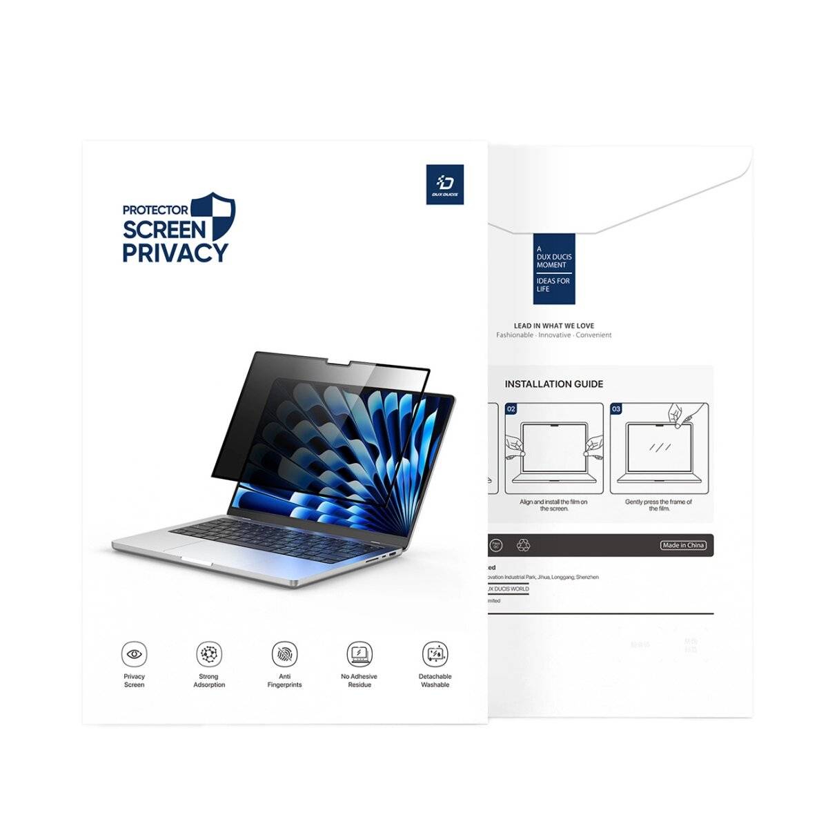 Sichtschutzfolie Privacy Schutzglas kompatibel mit MacBook Pro 16" 2019/2023-2