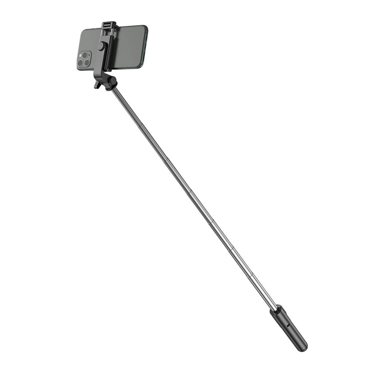 1 m Selfie-Stick Schwarz - Teleskopstativ Telefonhalter mit Bluetooth-Fernbedienung-1