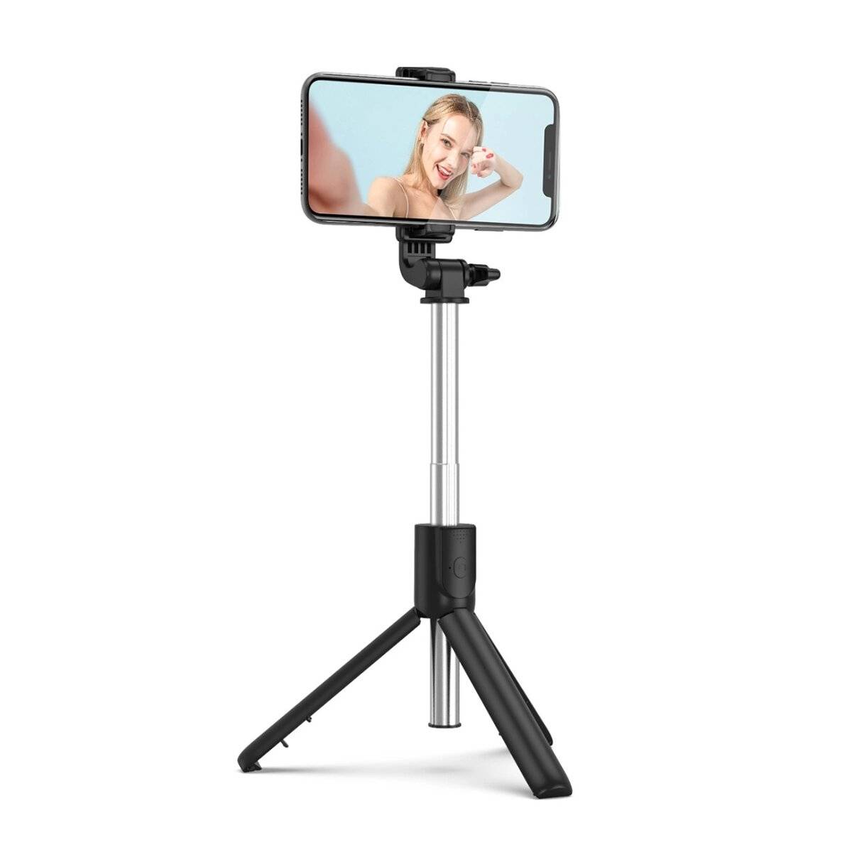Selfie-Stick 0,7 m für Telefon – Schwarz WRY1S Teleskopstativ mit Bluetooth Funktion-2