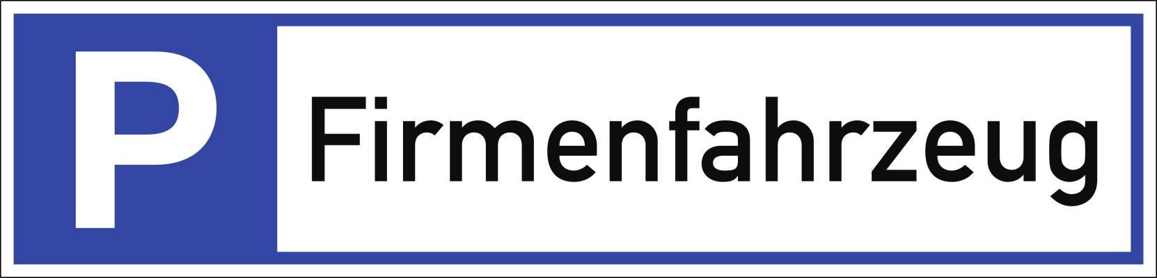 Schild Parkplatzreservierer Firmenfahrzeug, Alu, 460x110 mm-0