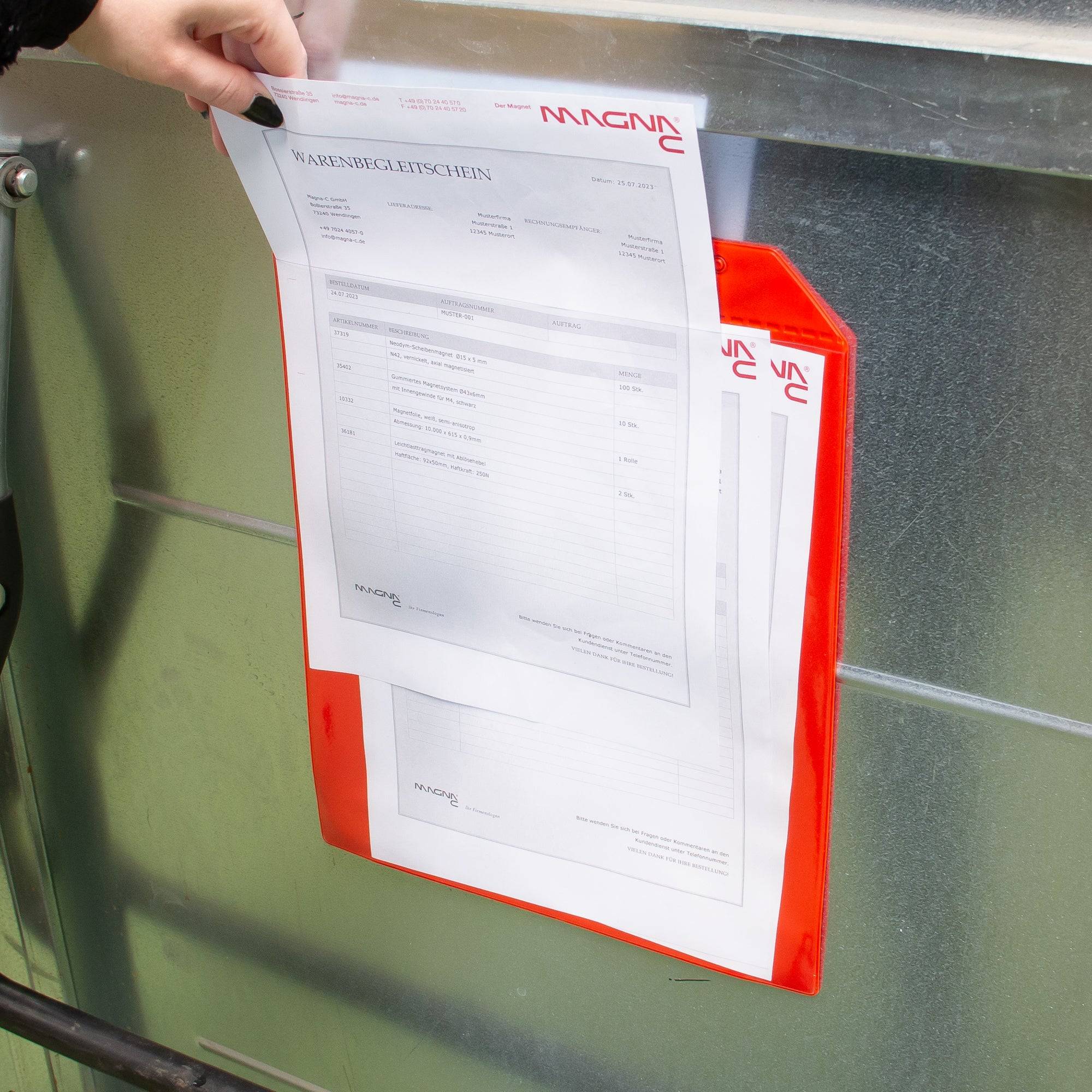 Magna-C Magnettasche 255x300mm mit Magnetband für DIN A4-2