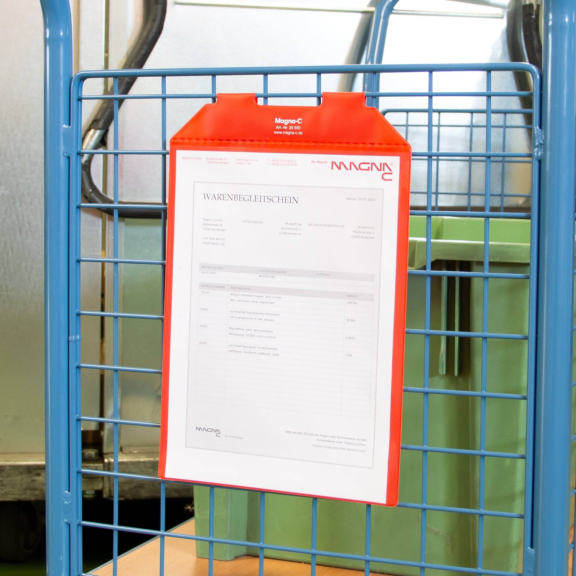 Magna-C Magnettasche 220x300mm mit Schlaufen für DIN A4-1