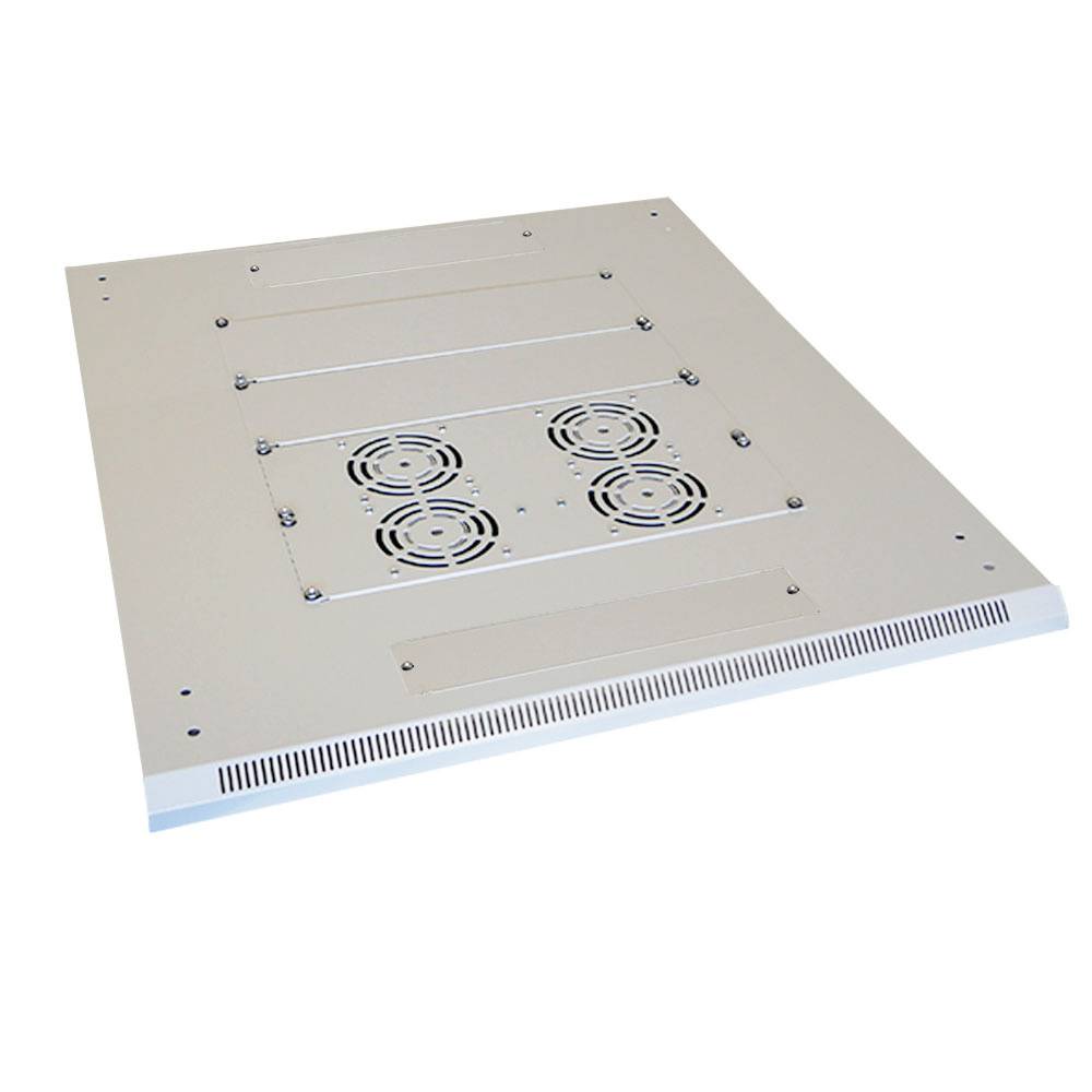 19 Zoll Serverschrank SRK Komplettset 42 HE 800x1000 Sicht-/Vollblechtür Lüfter PDU 3x Fachböden Flatpack lichtgrau-1