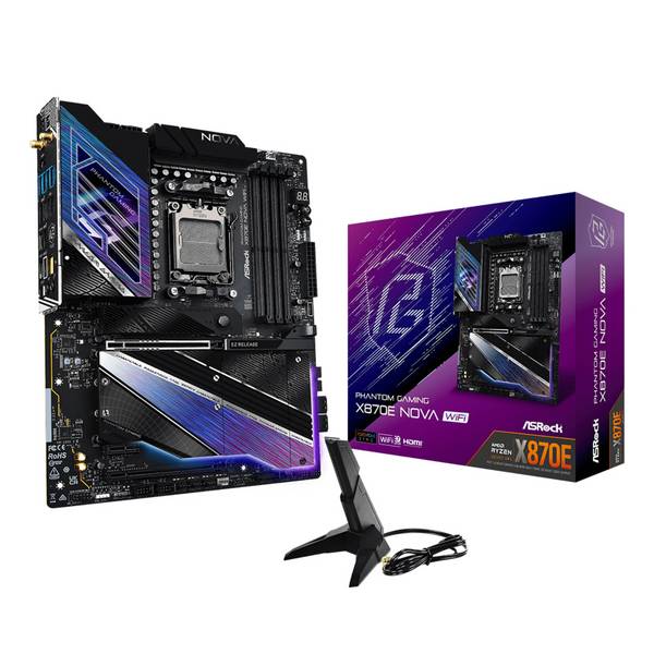 ASRock X870E Nova WiFi AM5 ATX HDMI/USB-C DDR5 retail