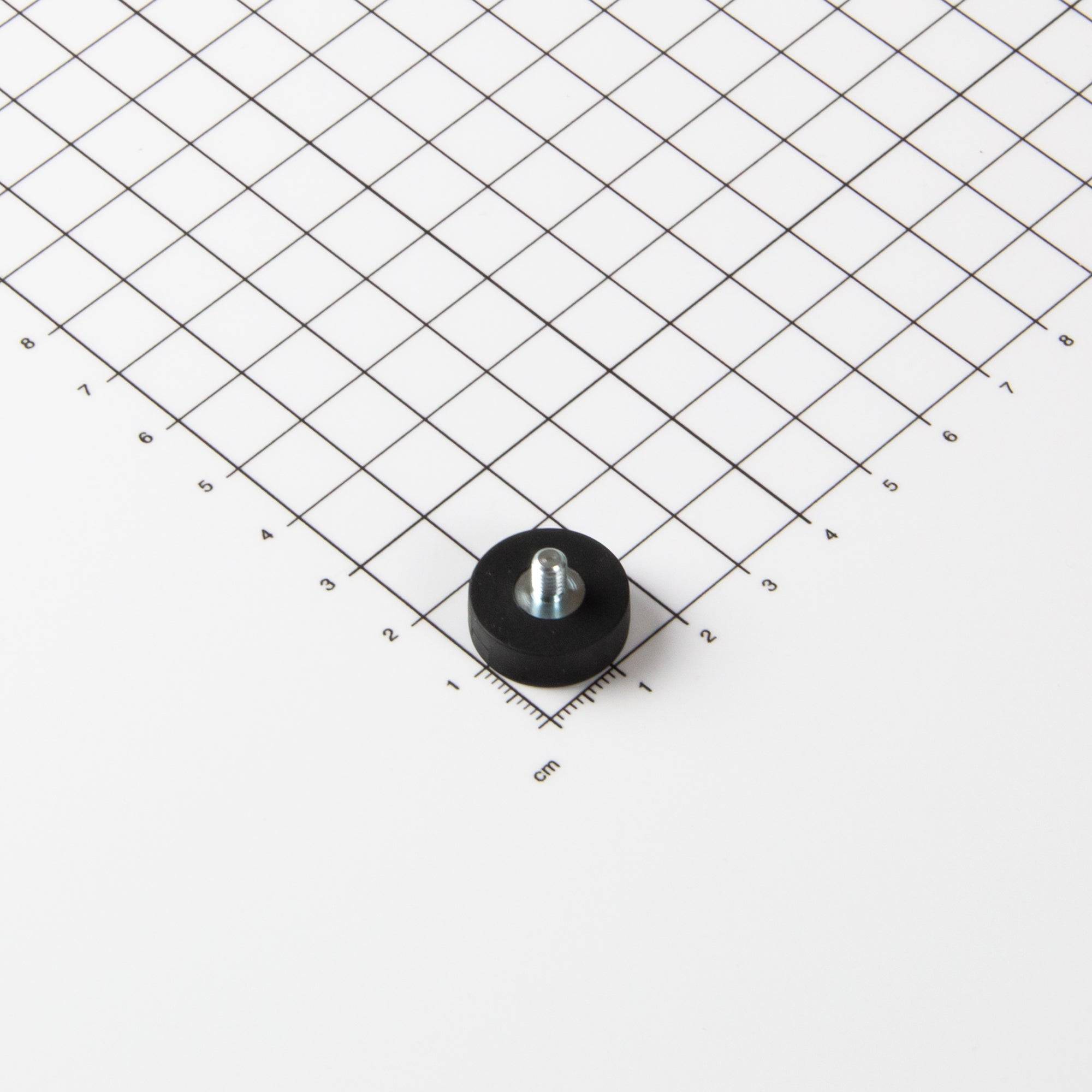 Magna-C Gummiertes Magnetsystem Ø18x6mm mit Gewindezapfen