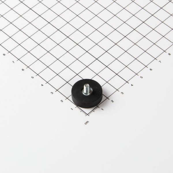 Magna-C Gummiertes Magnetsystem Ø22x6mm mit Gewindezapfen