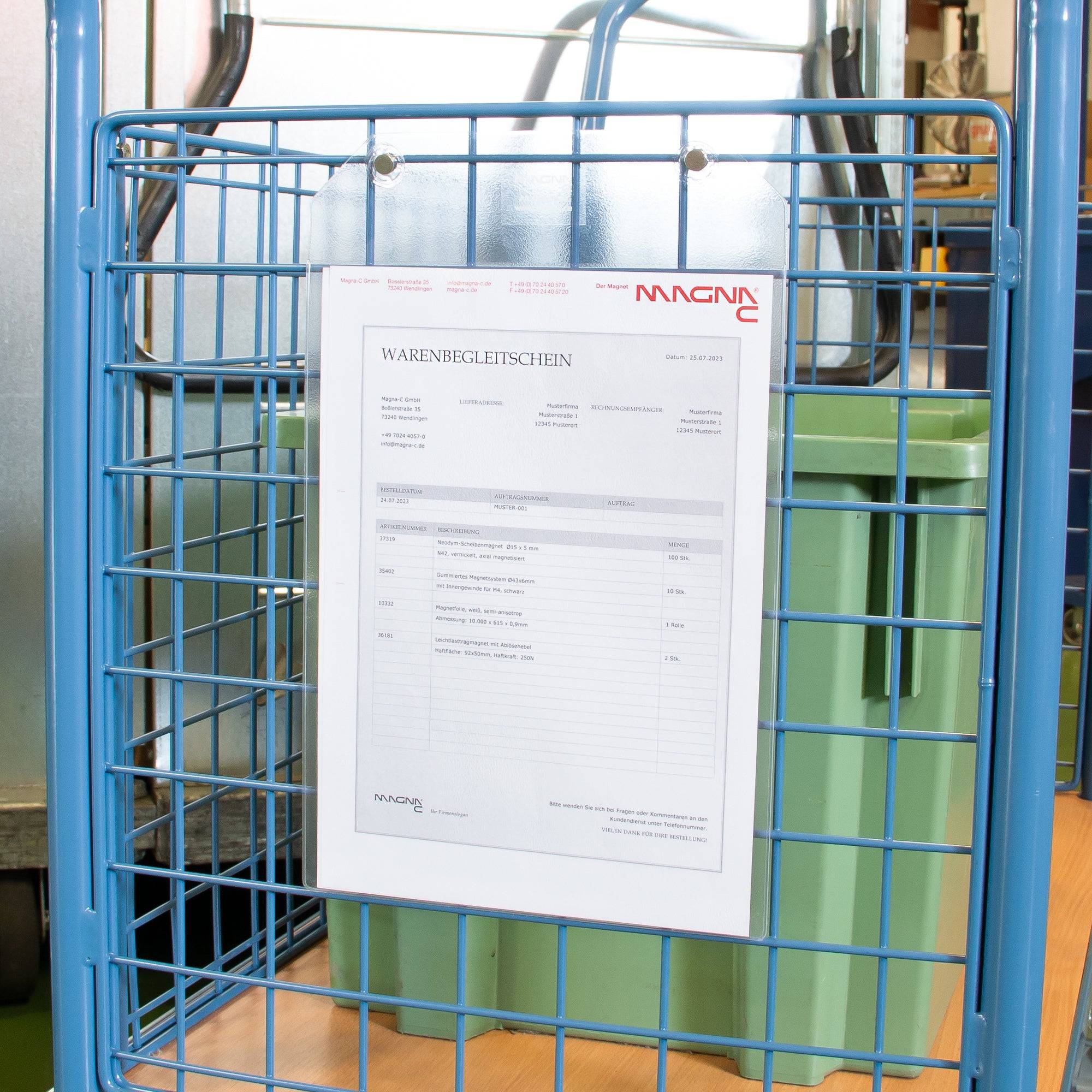 Transparente Magnettasche für DIN A4 hoch-1