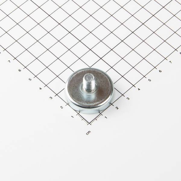 Magna-C Ferrit Flachgreifer Ø32x7mm mit Gewindezapfen