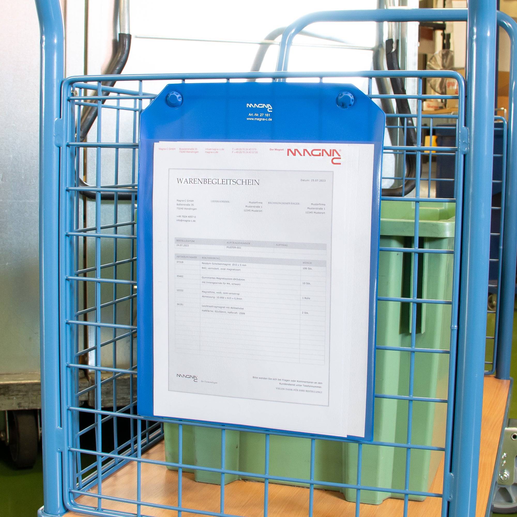 Magna-C Magnettasche 255x300mm mit Neodym-Magneten in DIN A4-2