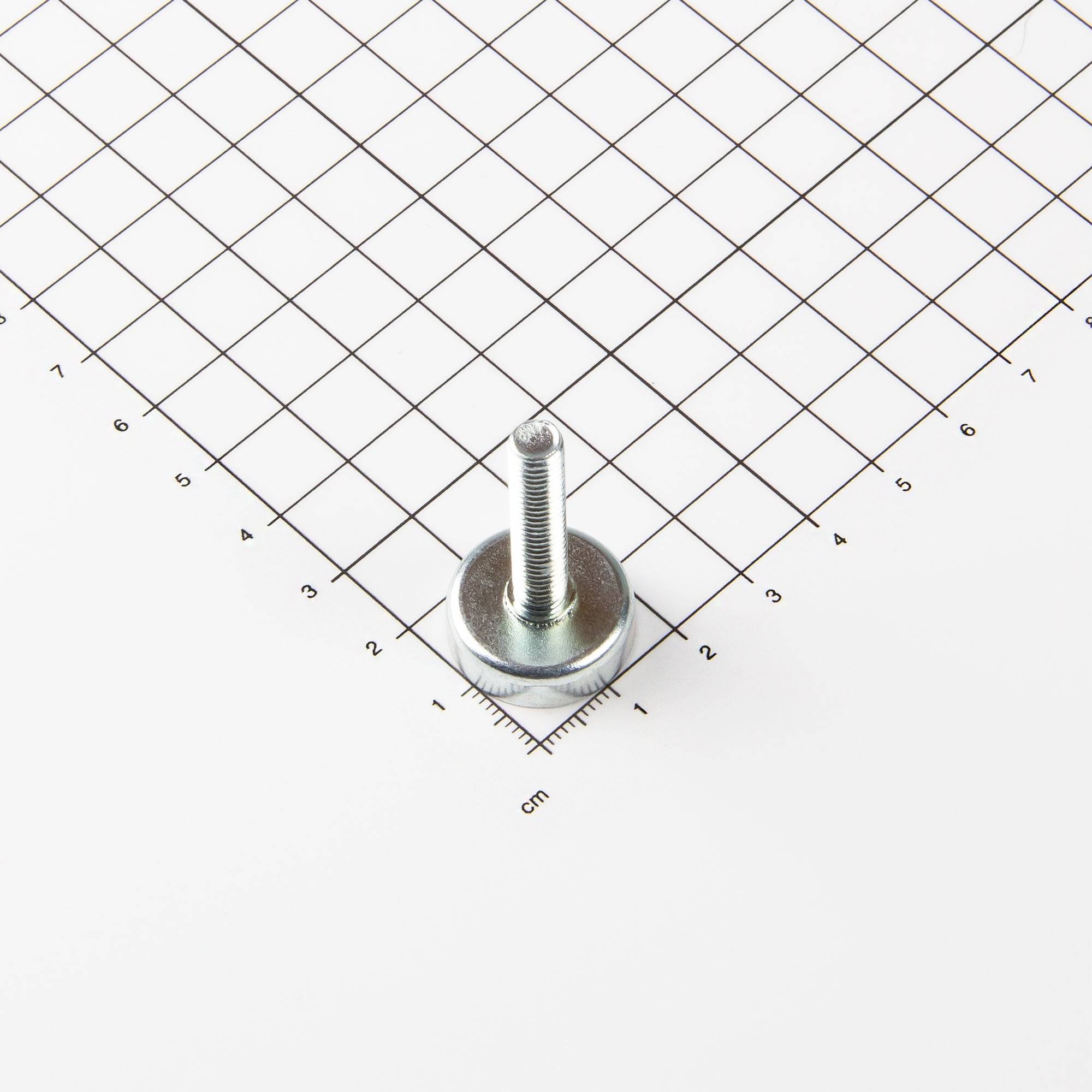 Magna-C Ferrit Flachgreifer Ø20x6mm mit Gewindezapfen