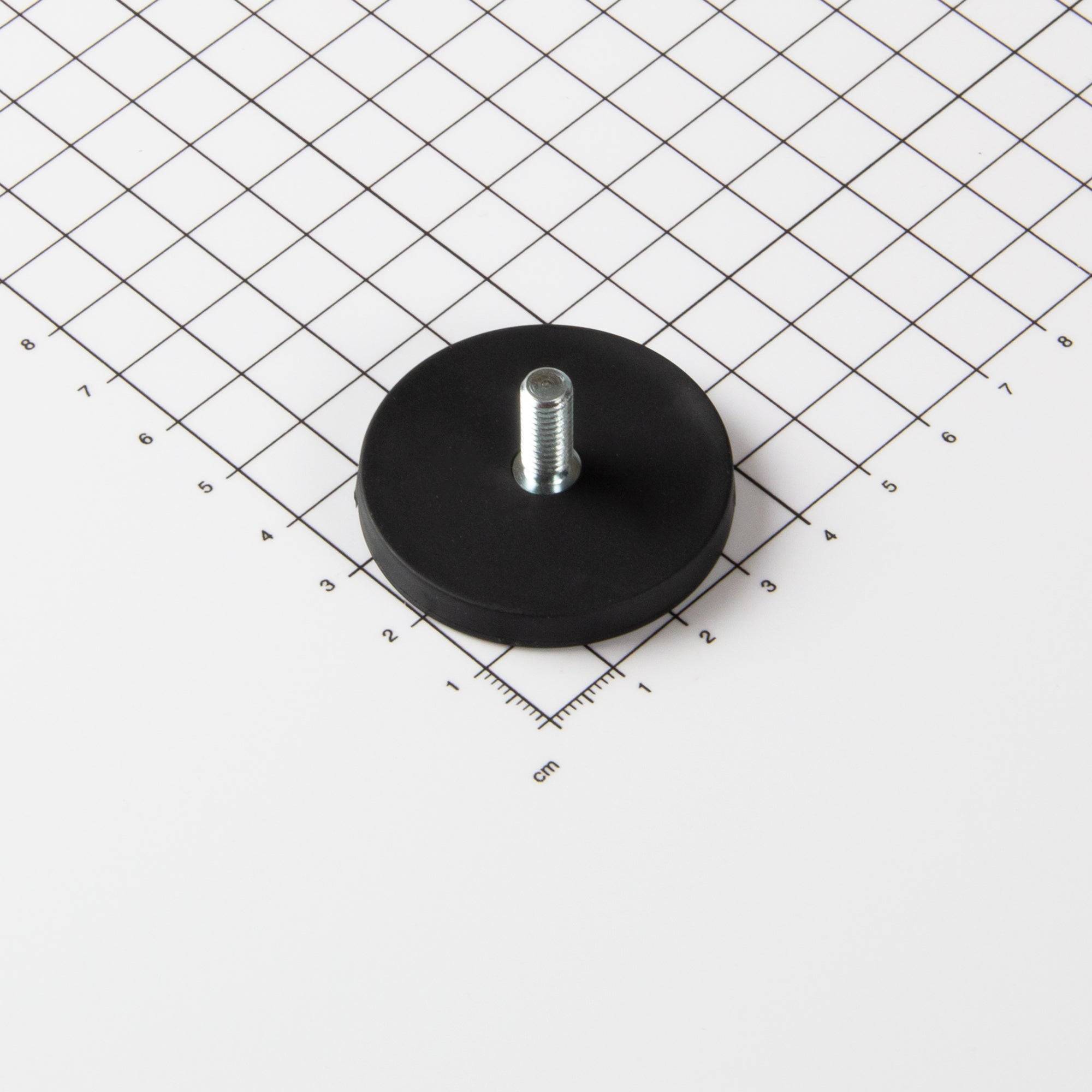 Magna-C Gummiertes Magnetsystem Ø43x6mm mit Gewindezapfen-0