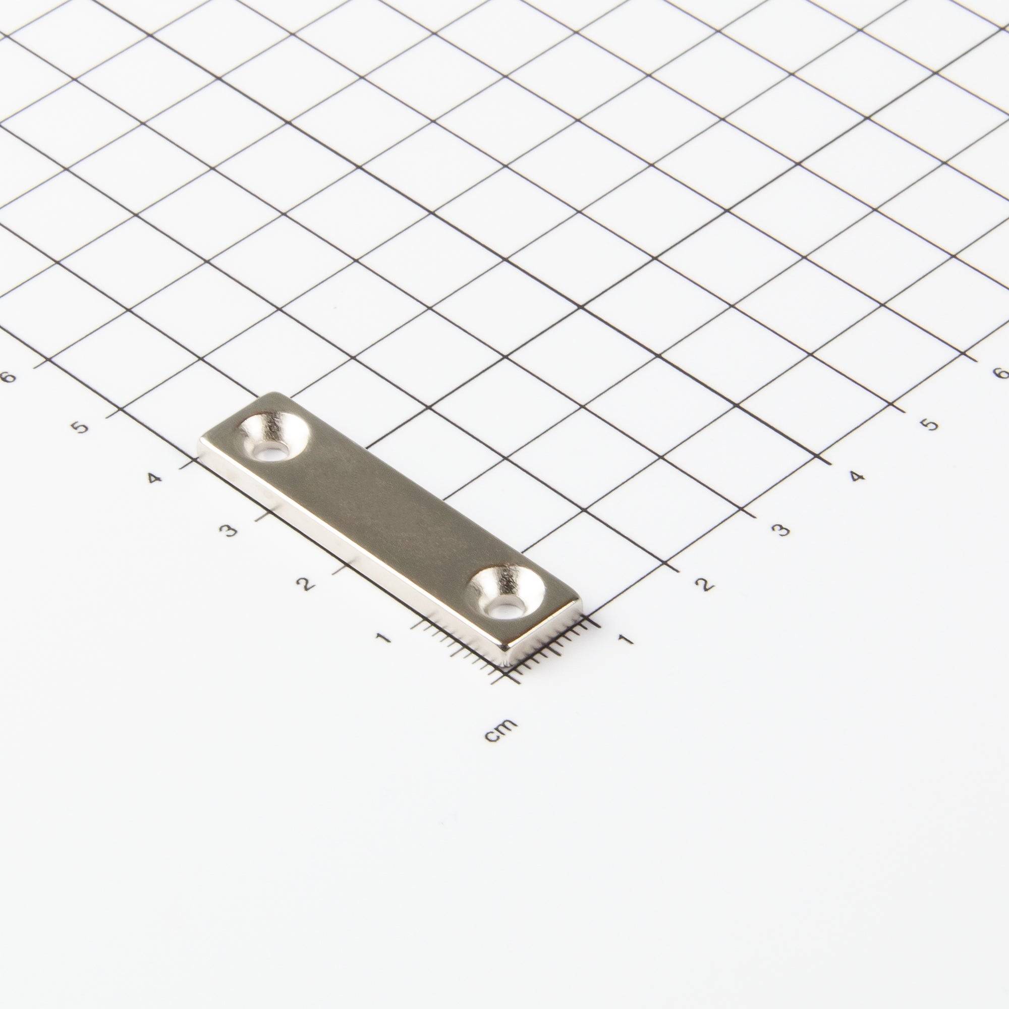 Magna-C Neodym-Blockmagnet 40x10x3mm mit konischer Senkung-0