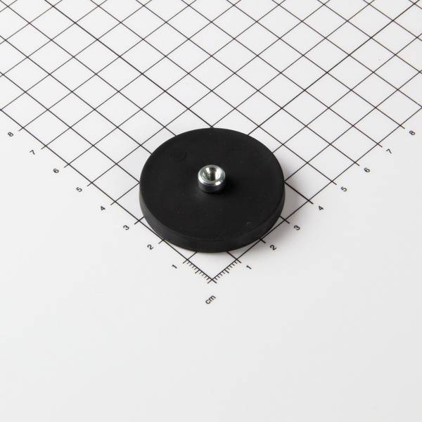 Magna-C Gummiertes Magnetsystem Ø43x6mm mit Gewindebuchse