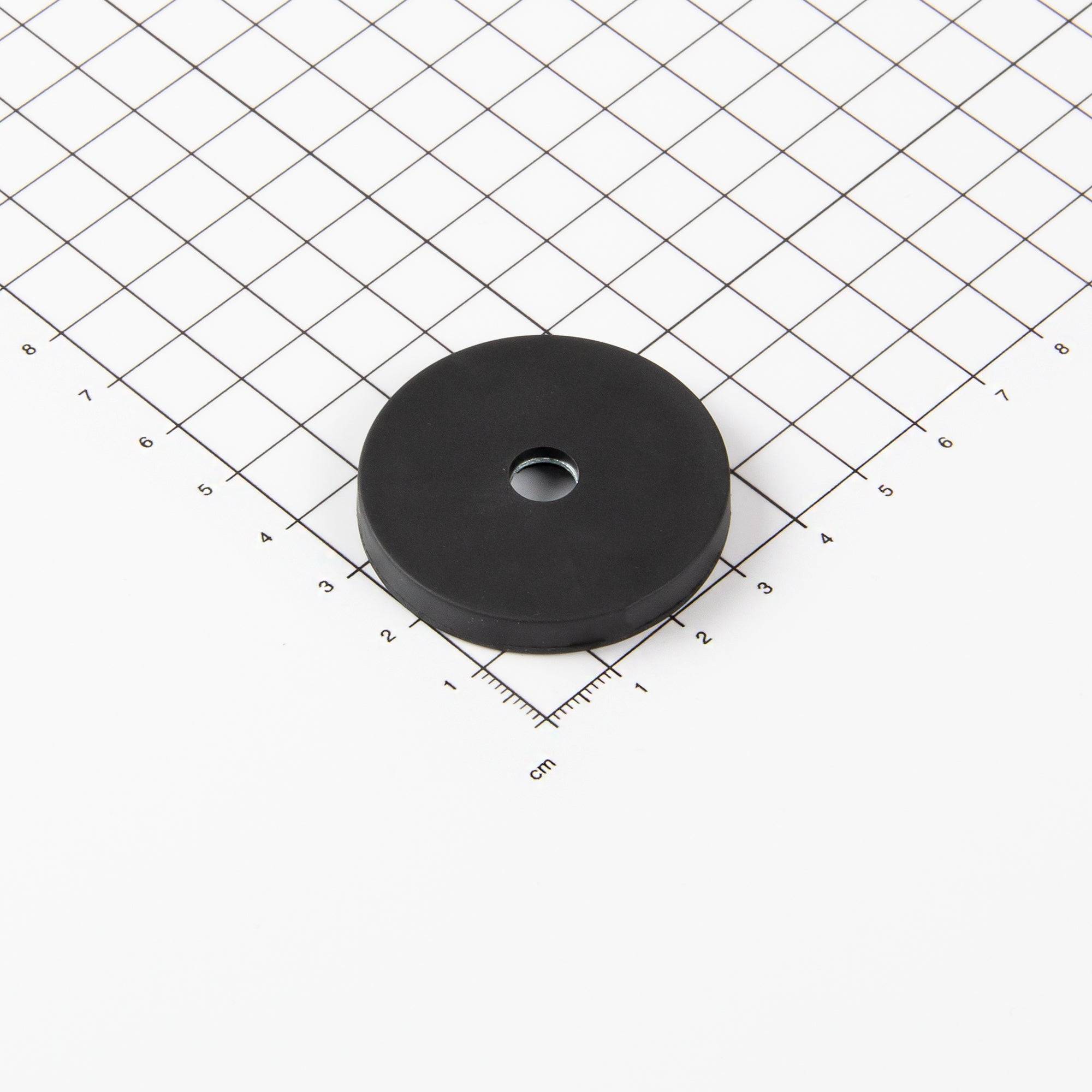 Magna-C Gummiertes Magnetsystem Ø43x6mm mit konischer Senkung