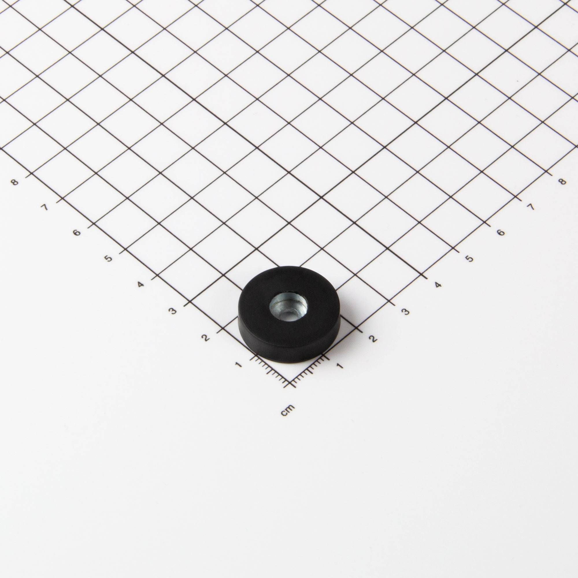Magna-C Gummiertes Magnetsystem Ø22x6mm mit zylindrischer Senkung-2