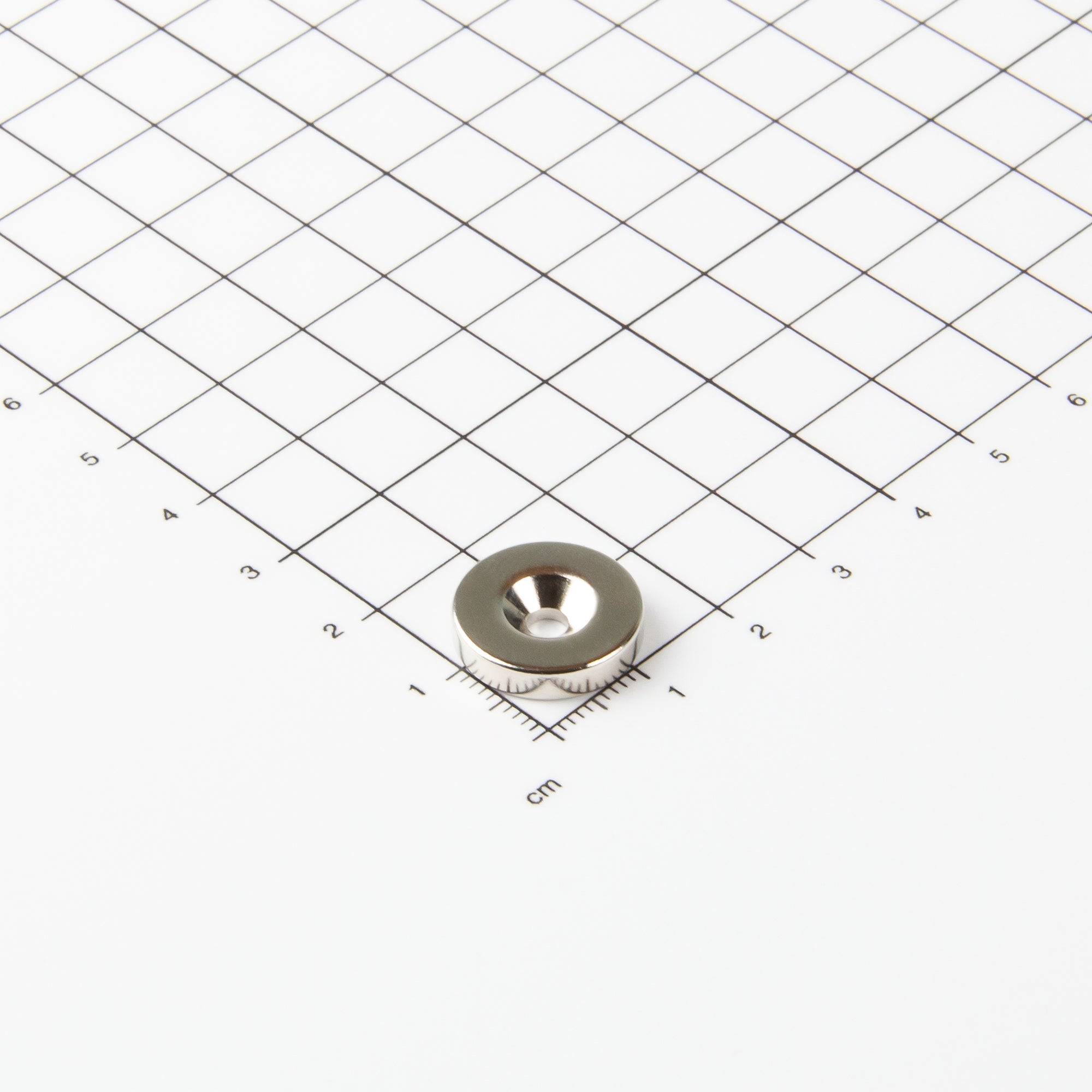 Magna-C Neodym-Ringmagnet Ø16xØ3,5x3,5mm mit konischer Senkung