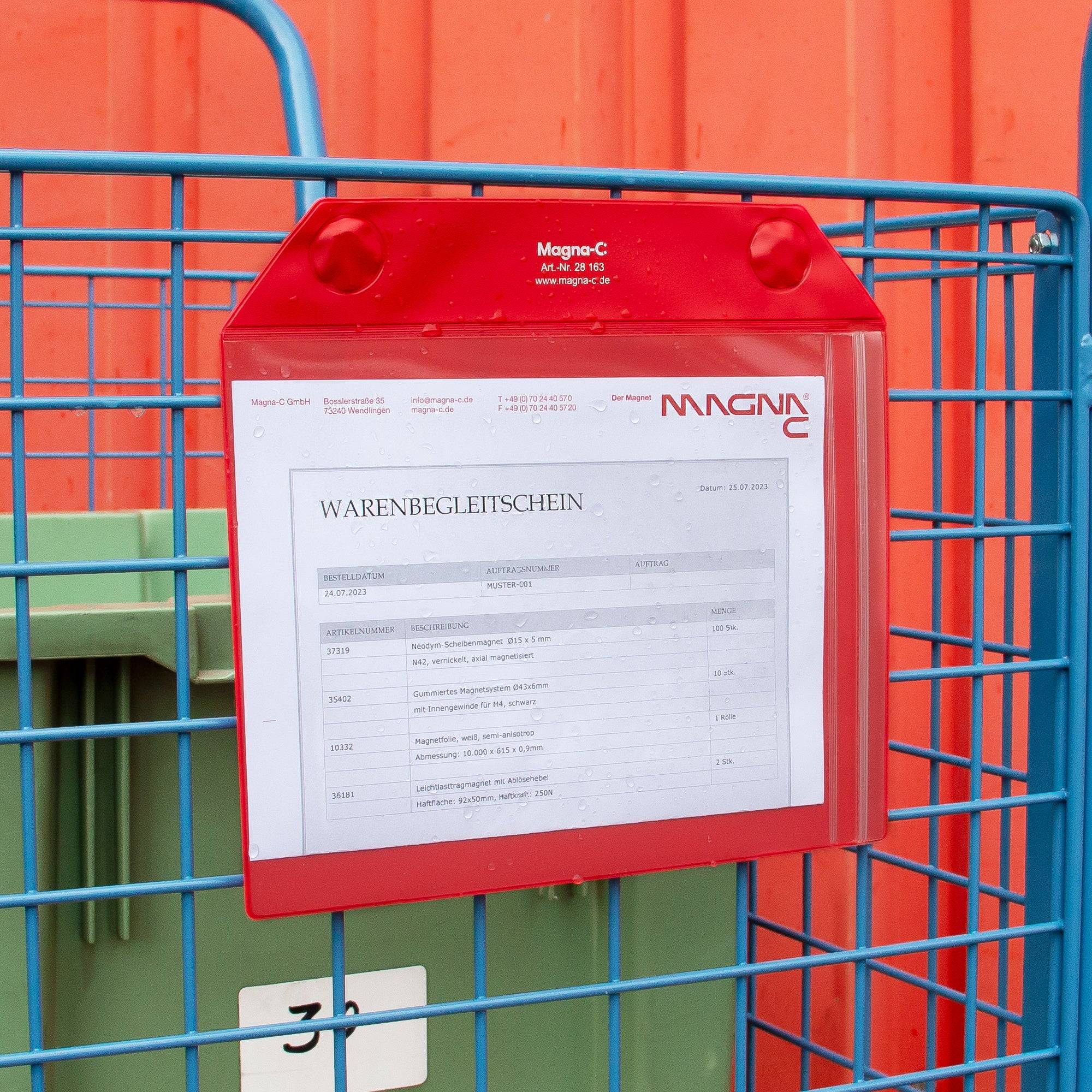 Magna-C Magnettasche 217x155mm mit Druckverschluß für DIN A5 quer-3