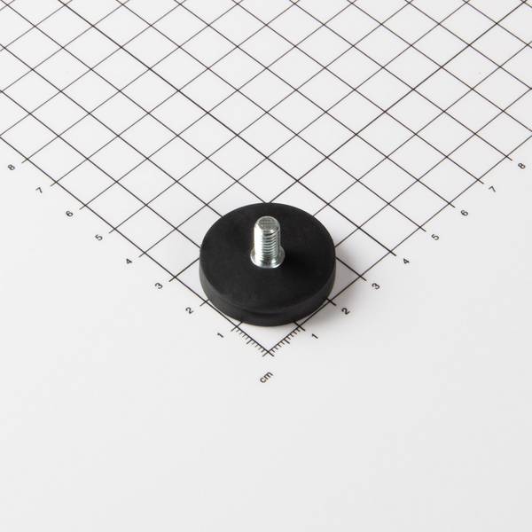 Magna-C Gummiertes Magnetsystem Ø31x6mm mit Gewindezapfen