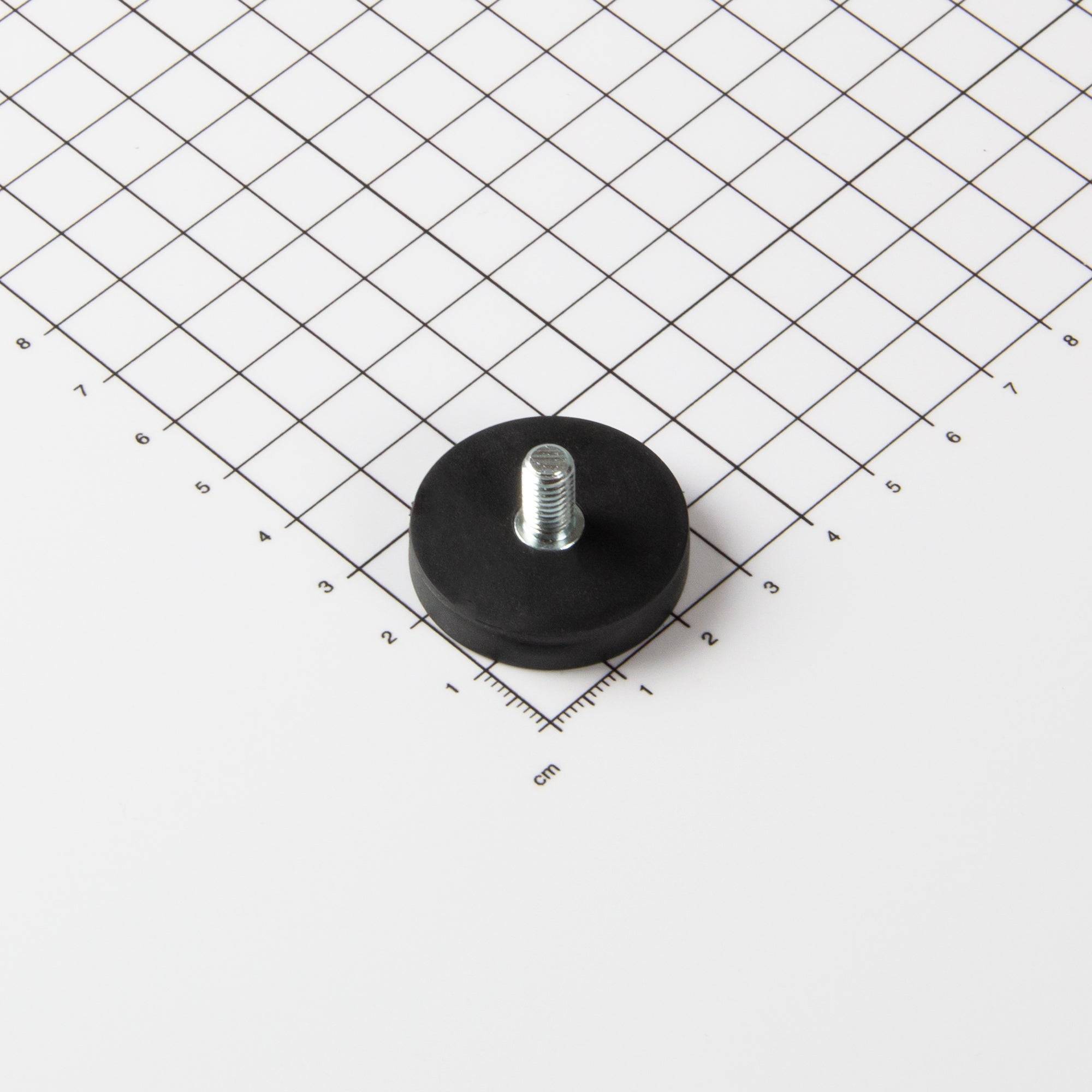 Magna-C Gummiertes Magnetsystem Ø31x6mm mit Gewindezapfen-2