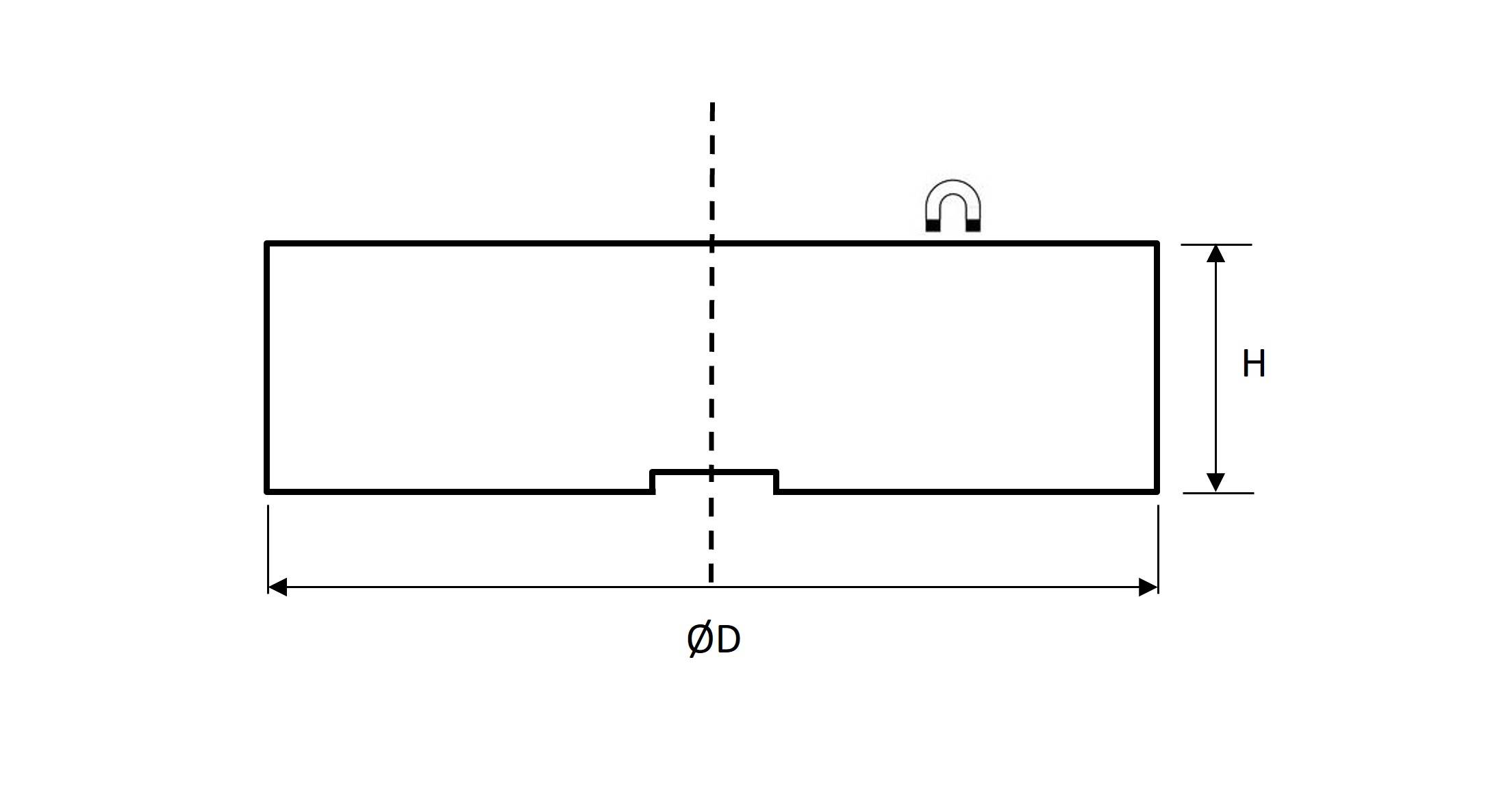 Magna-C Gummiertes Magnetsystem Ø43x6mm aus Neodym ohne Befestigung-3