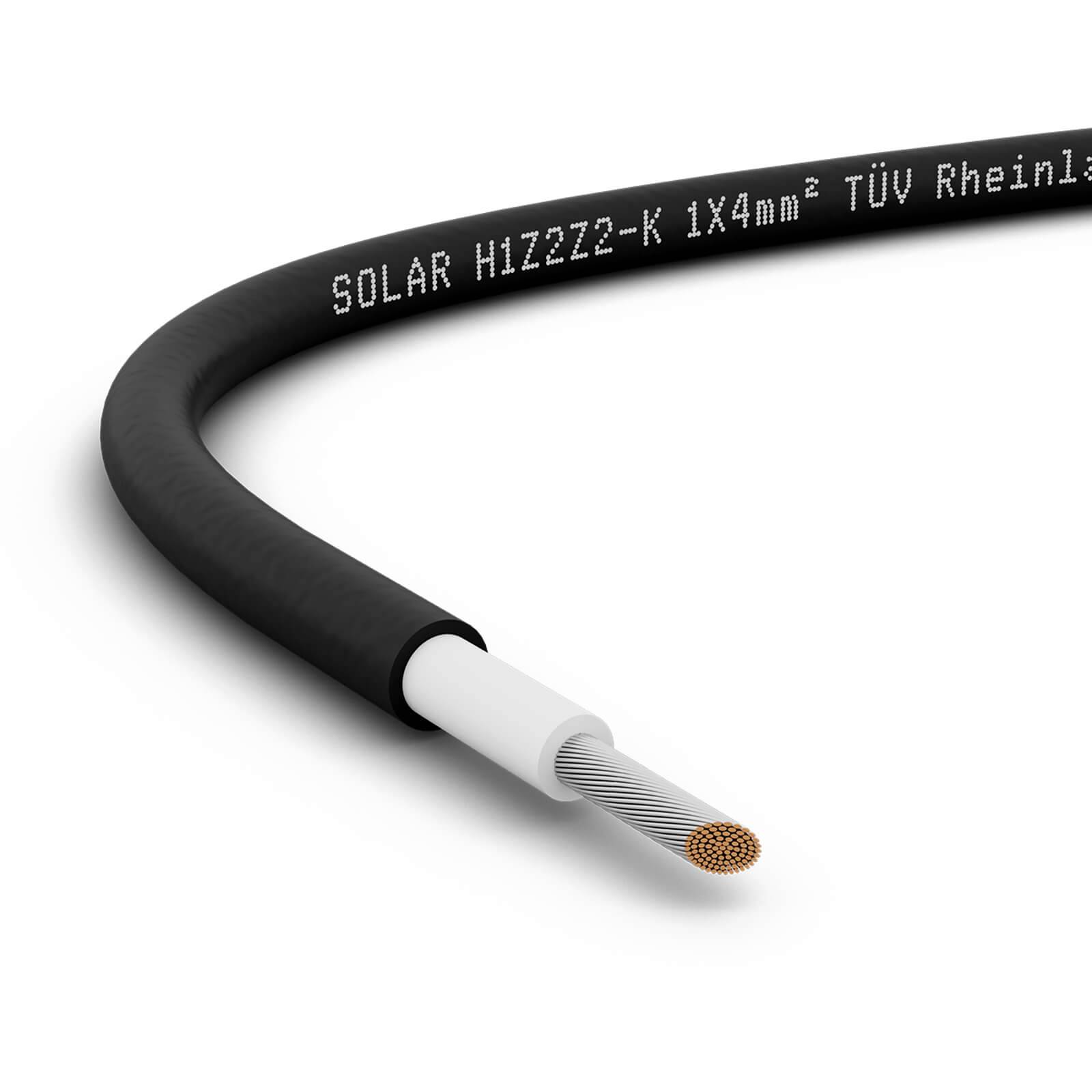 Solarkabel Kabeltec Reines Kupfer 4mm² Schwarz 15m-4