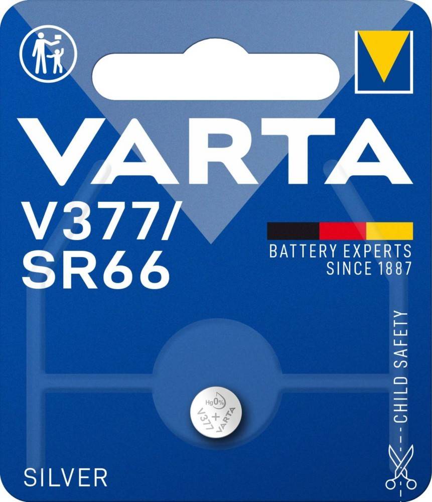10St. Varta Electroniczelle V377 Silber 1,55V 24mAh Blister 00377101401-0