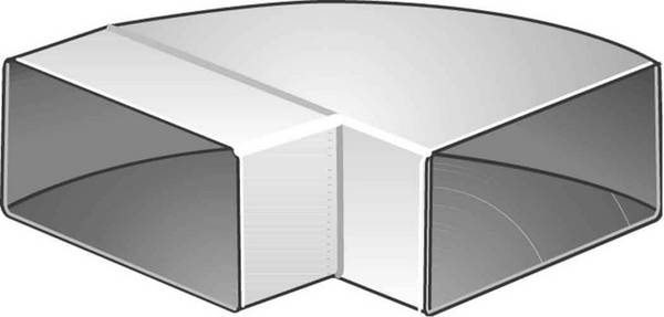 6 Stk. Helios Ventilatoren Flachkanalbogen FLB