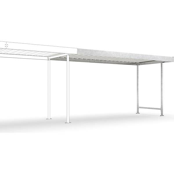 Materialüberdachung Leipzig Anbaueinheit B 4300 mm einseitig HxT 2360 x 2200 mm. WSM Walter Solbach |-0