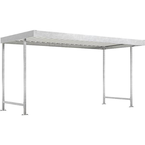 Materialüberdachung Leipzig Grundeinheit B 4300 mm einseitig HxT 2360 x 2200 mm. WSM Walter Solbach |-0