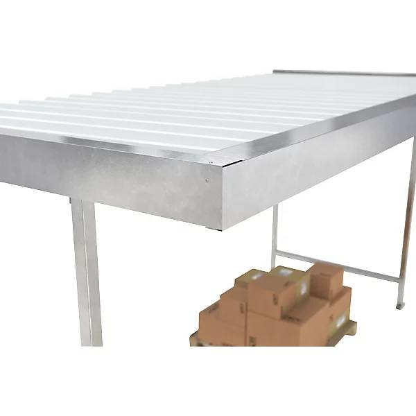 Materialüberdachung Leipzig Grundeinheit B 2250 mm einseitig HxT 2360 x 2200 mm. WSM Walter Solbach |-1
