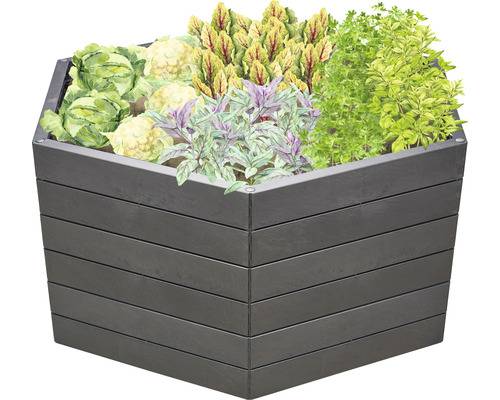 Hochbeet klassisch GARANTIA ERGO Hochbeet XL 75 inkl. Flora-Wassersparsystem 145 x 145 x 75 cm stone-1