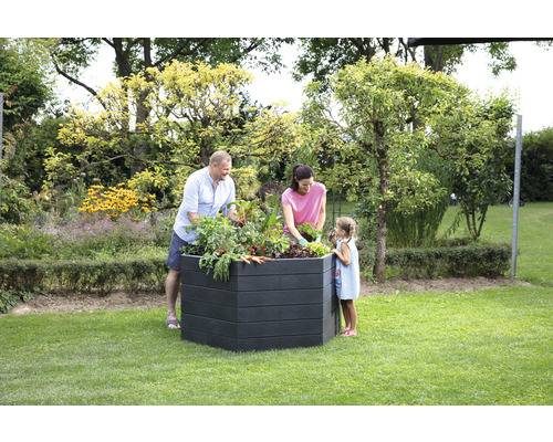 Hochbeet klassisch GARANTIA ERGO Hochbeet XL 75 inkl. Flora-Wassersparsystem 145 x 145 x 75 cm stone-2